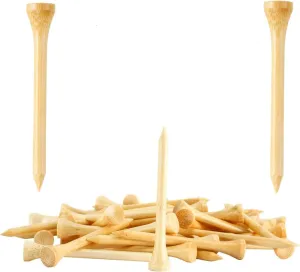 250 Pcs Professional Bamboo Golf Tees 2-3/4 Inch or 3-1/4 Inch - Stronger Than Wooden Golf Tee Biodegradable & Less Friction