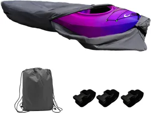 420D 13 ft Kayak Cover, Canoe, Boat, Paddle Board, Outdoor Waterproof, Dustproof, Grey
