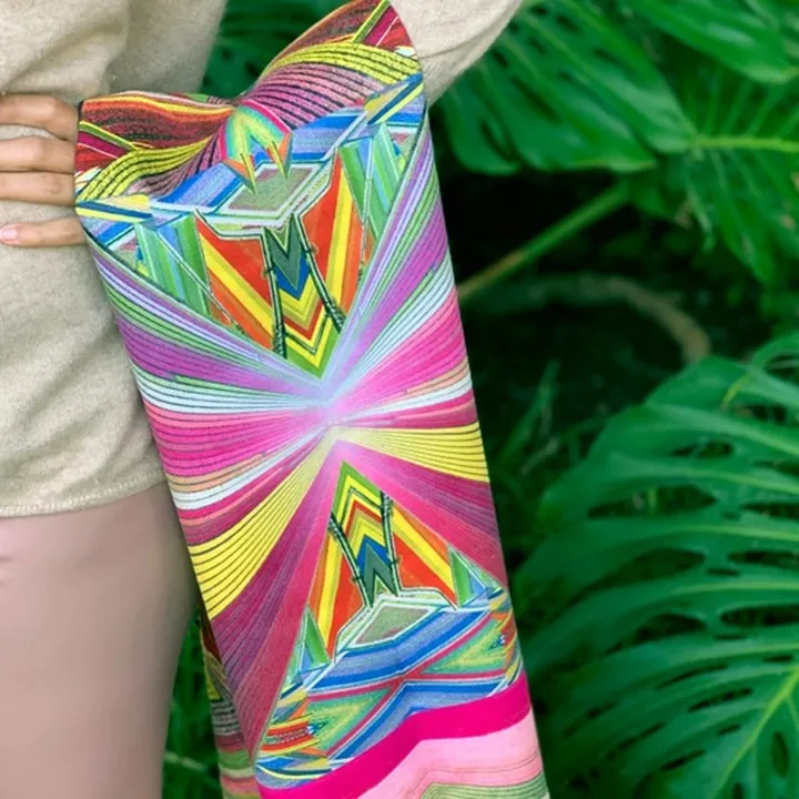 ABUNDANCE Flower Fields Mandala Hot Yoga Towel (Travel) Mat by Starwater Yoga