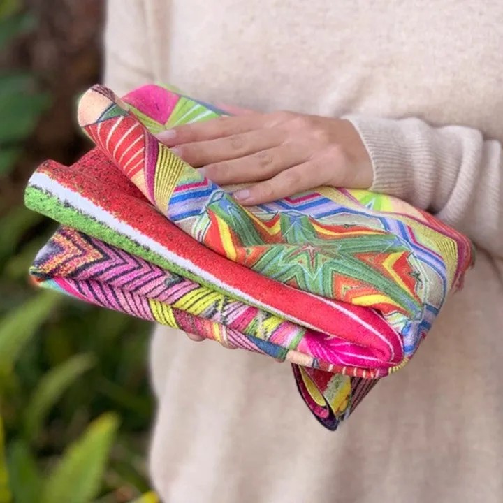 ABUNDANCE Flower Fields Mandala Hot Yoga Towel (Travel) Mat by Starwater Yoga