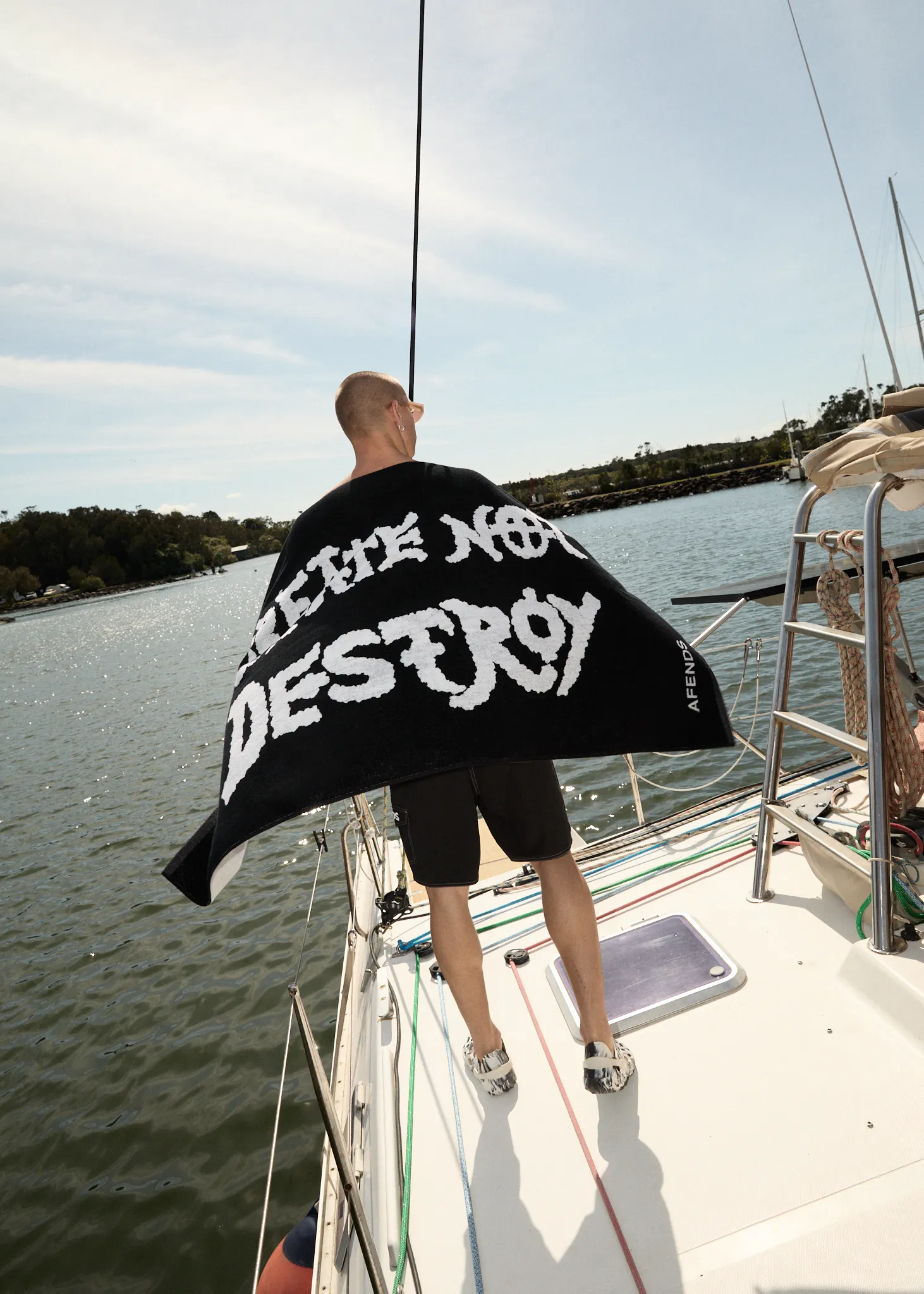 AFENDS Womens Afends - Beach Towel - Black