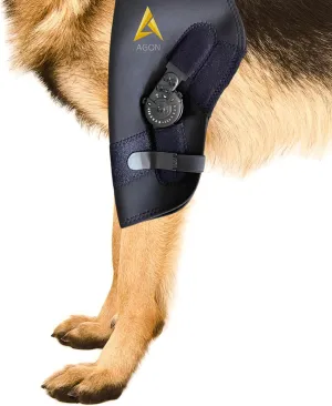 AGON Dog Elbow Brace for Elbow Support  Adjustable Hinge Stabilizer Dog Elbow Protector  Neoprene Elbow Support Brace with Hook and Loop Closure  Ideal for Dysplasia, Dislocation, Osteoarthritis