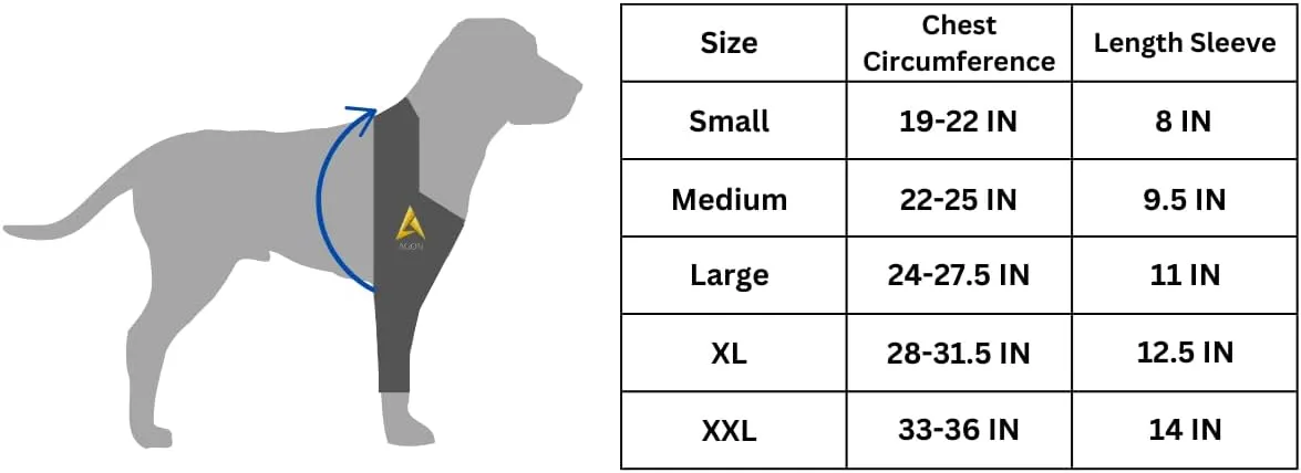 AGON Dog Elbow Brace for Elbow Support  Adjustable Hinge Stabilizer Dog Elbow Protector  Neoprene Elbow Support Brace with Hook and Loop Closure  Ideal for Dysplasia, Dislocation, Osteoarthritis