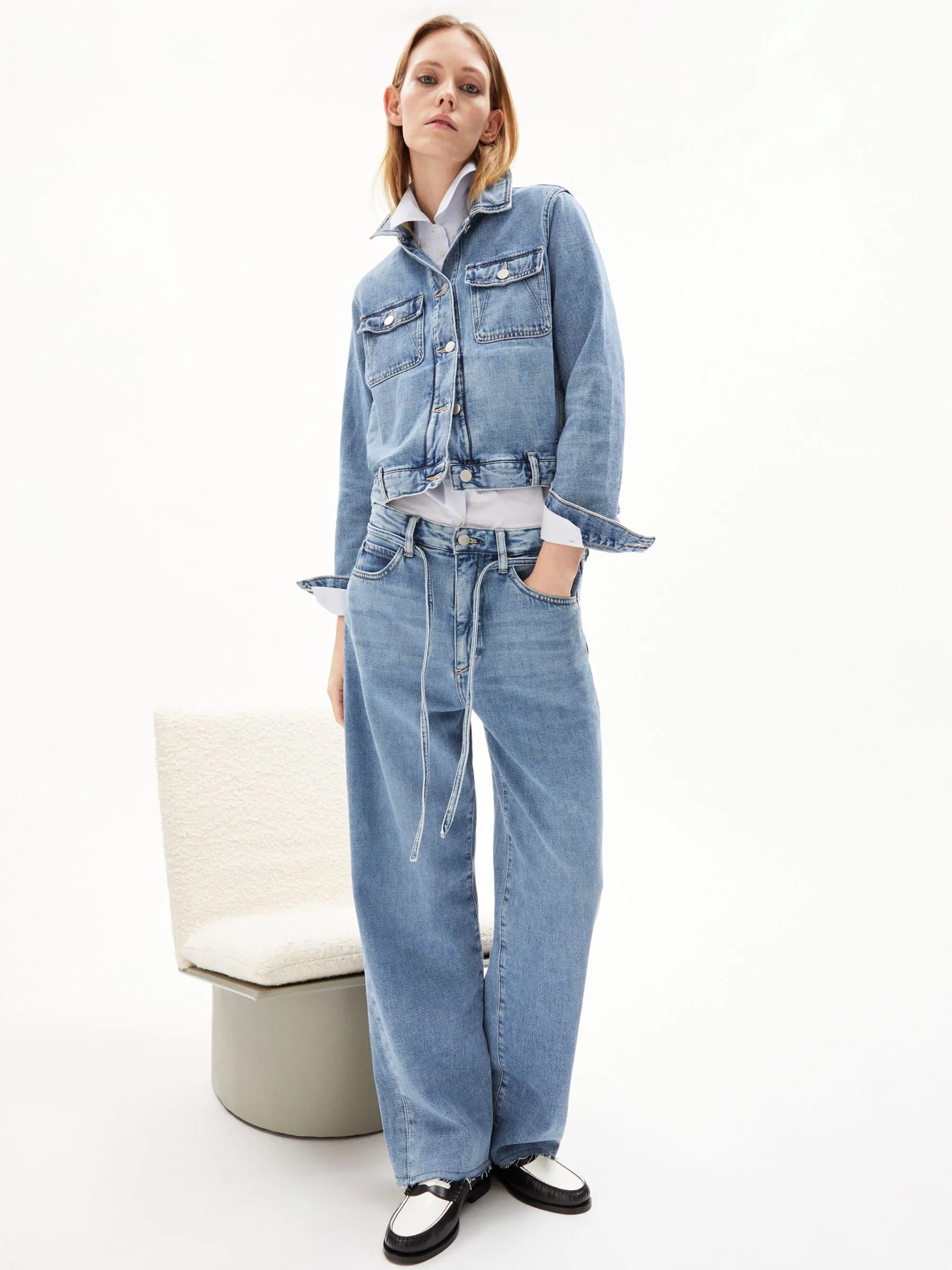 Blusonaa Indigo Pebbles Denim Jacket | Armedangels