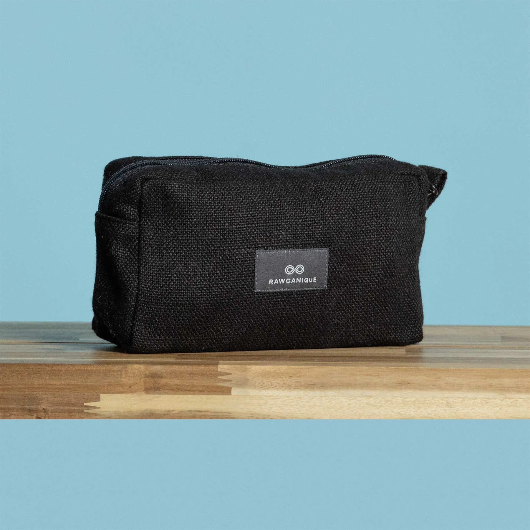 CAVENDISH 100% Organic Hemp Toiletries / Makeup Bag / Pencil Case / Stationary Bag (8x4x2) (Plastic-free)