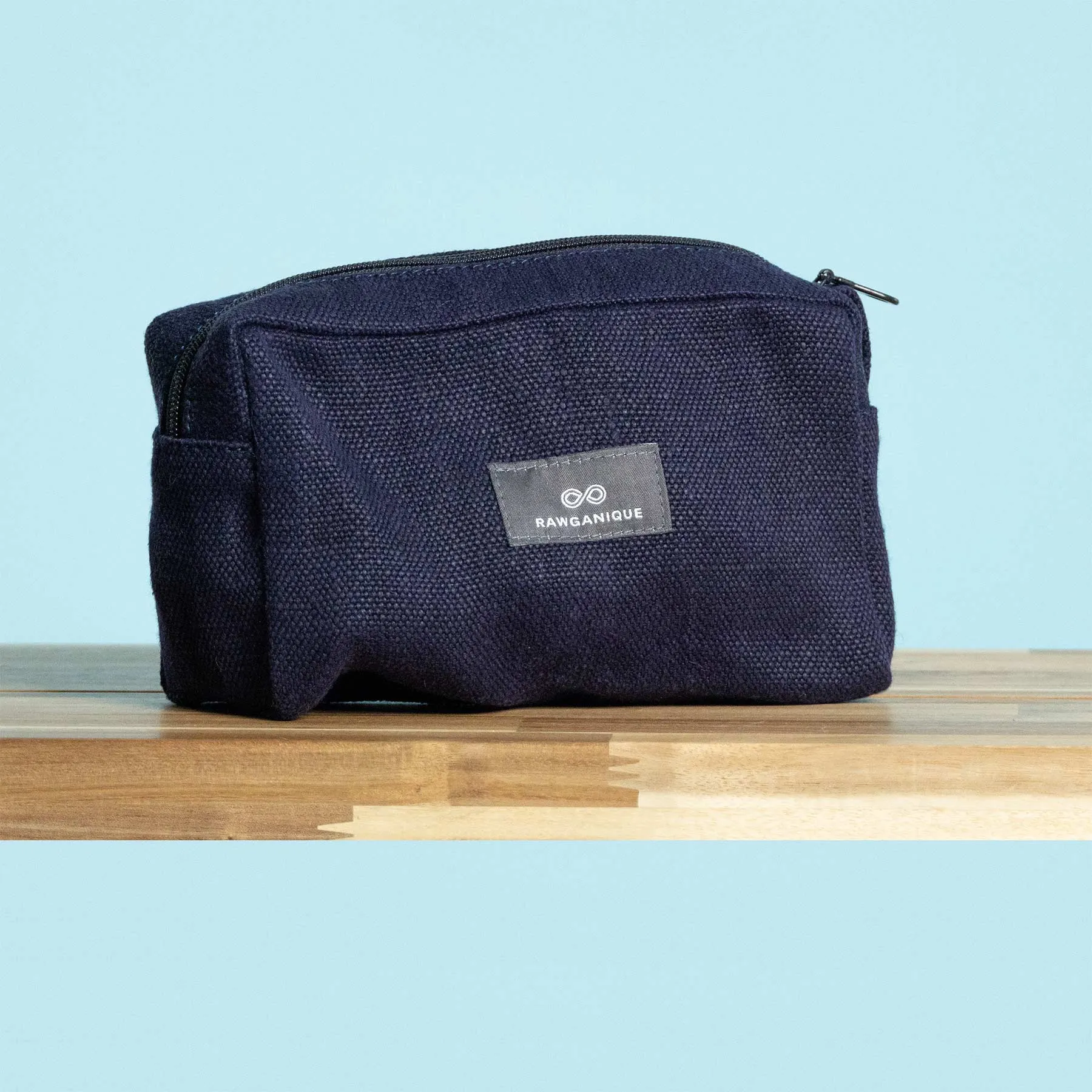 CAVENDISH 100% Organic Hemp Toiletries / Makeup Bag / Pencil Case / Stationary Bag (8x4x2) (Plastic-free)