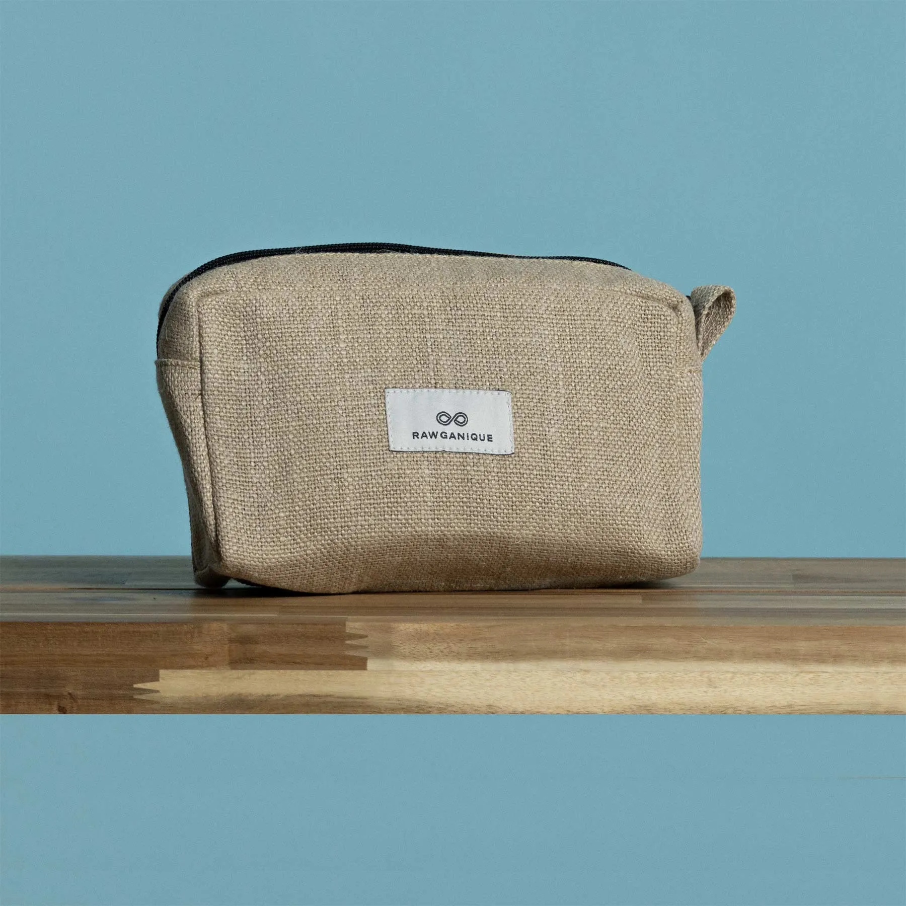 CAVENDISH 100% Organic Hemp Toiletries / Makeup Bag / Pencil Case / Stationary Bag (8x4x2) (Plastic-free)