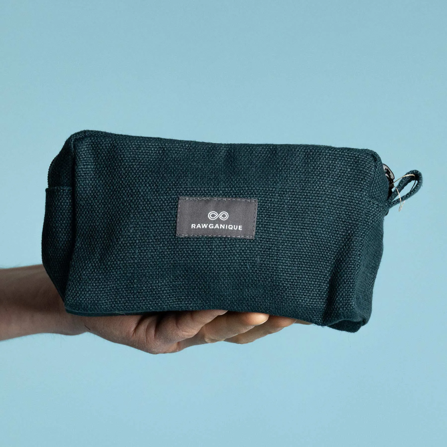 CAVENDISH 100% Organic Hemp Toiletries / Makeup Bag / Pencil Case / Stationary Bag (8x4x2) (Plastic-free)
