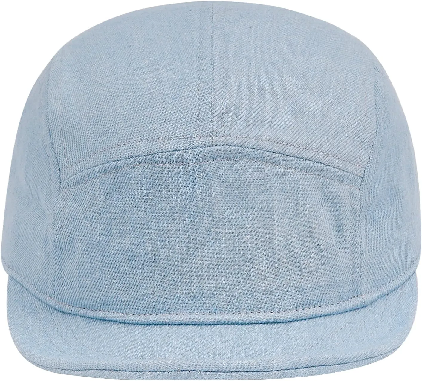 CLAPE Trucker 5 Panel Hat Short Bill Cadet Cap Denim Baseball Hat Unstructured Cotton Dad Hats Snapback Fitted Flat-Bill Cap