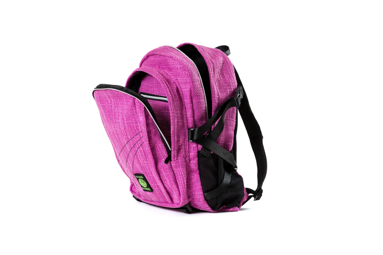 Classic Hemp Backpack By Dimebags - Magenta
