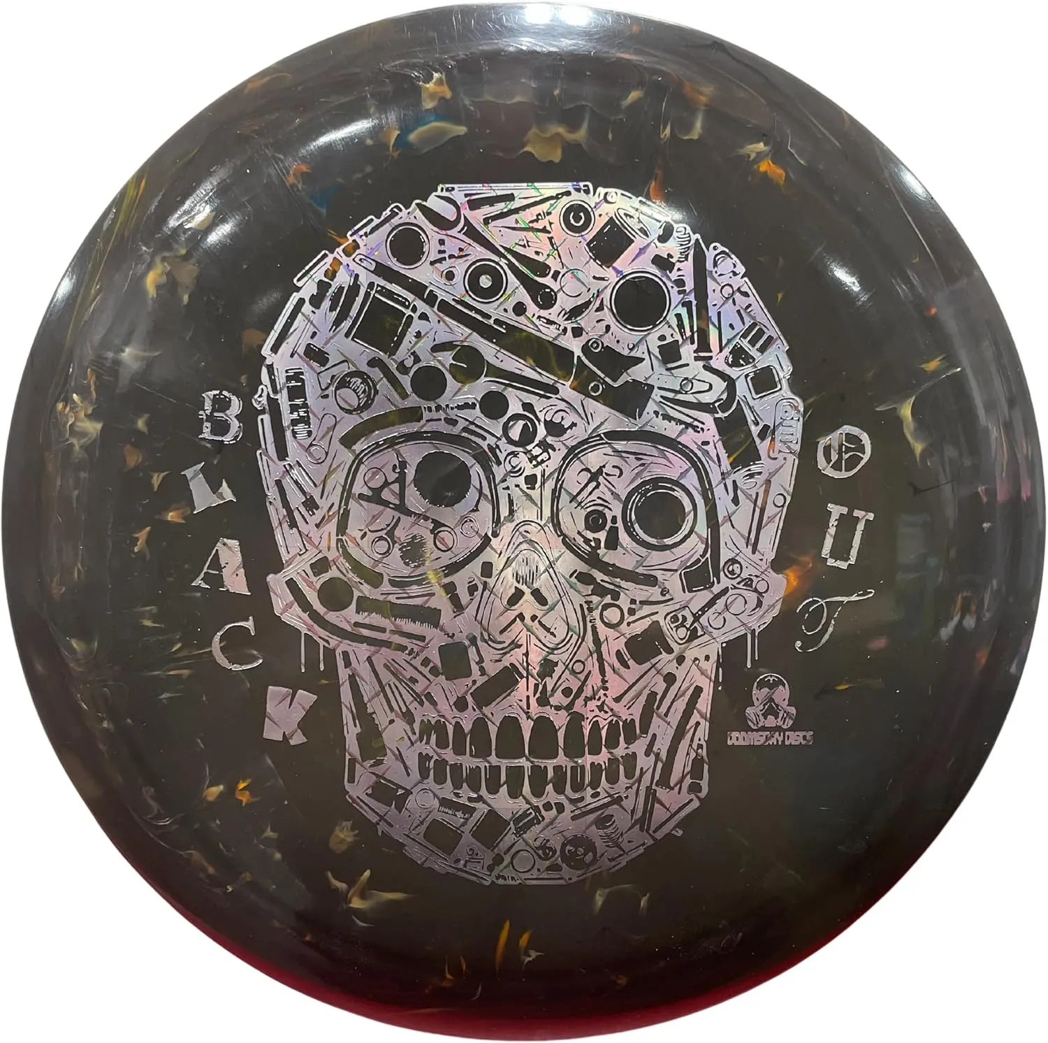 DOOMSDAY DISCS Blackout Disc Golf Fairway Driver | Recycled Premium Plastic | Precision Control with Ease