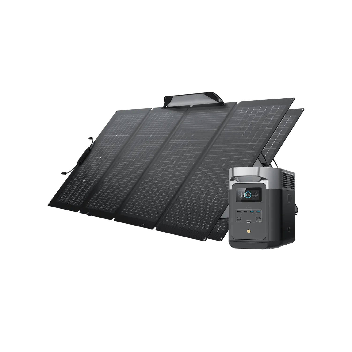 EcoFlow DELTA 2   110W Portable Solar Panel - Fast Charging, Solar Generator for Home Backup Power, Camping & RVs