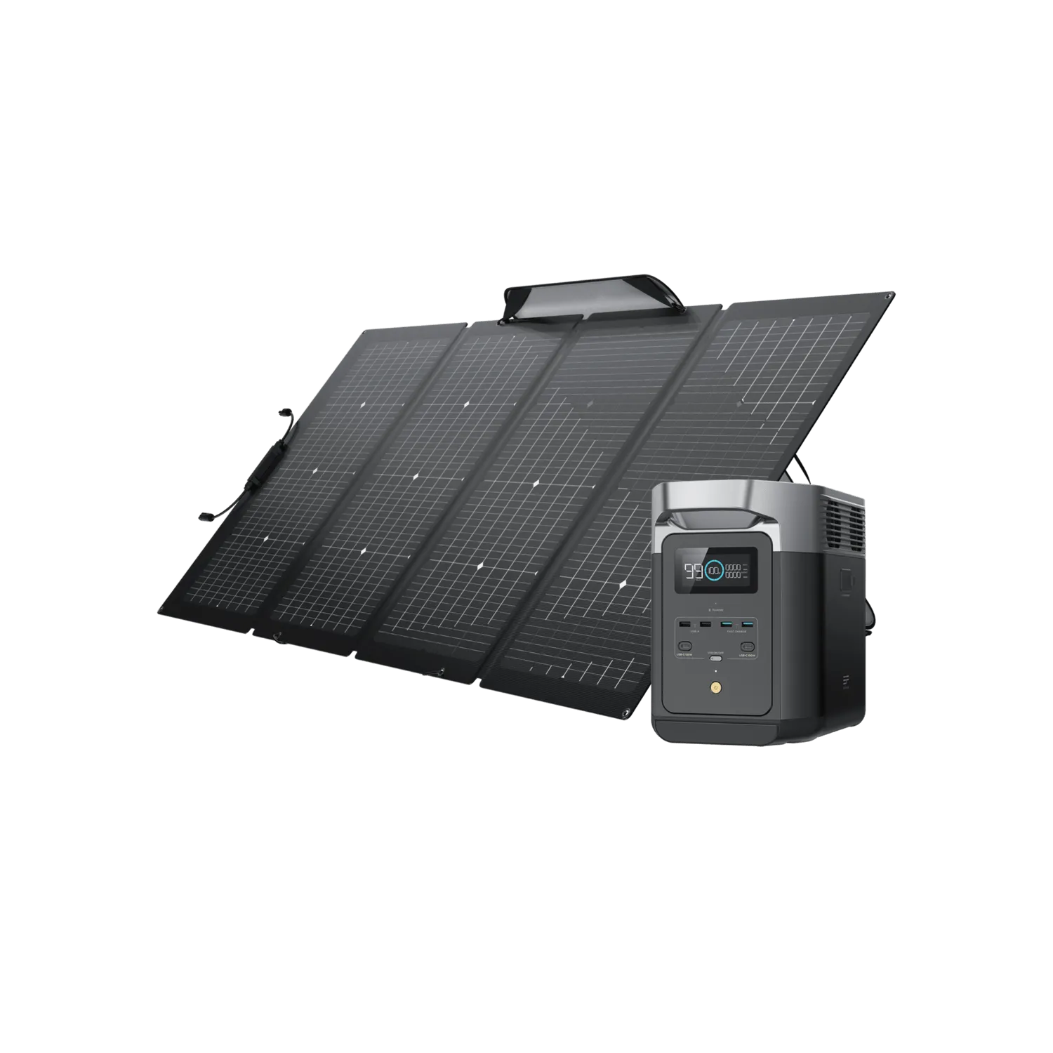EcoFlow DELTA 2   110W Portable Solar Panel - Fast Charging, Solar Generator for Home Backup Power, Camping & RVs