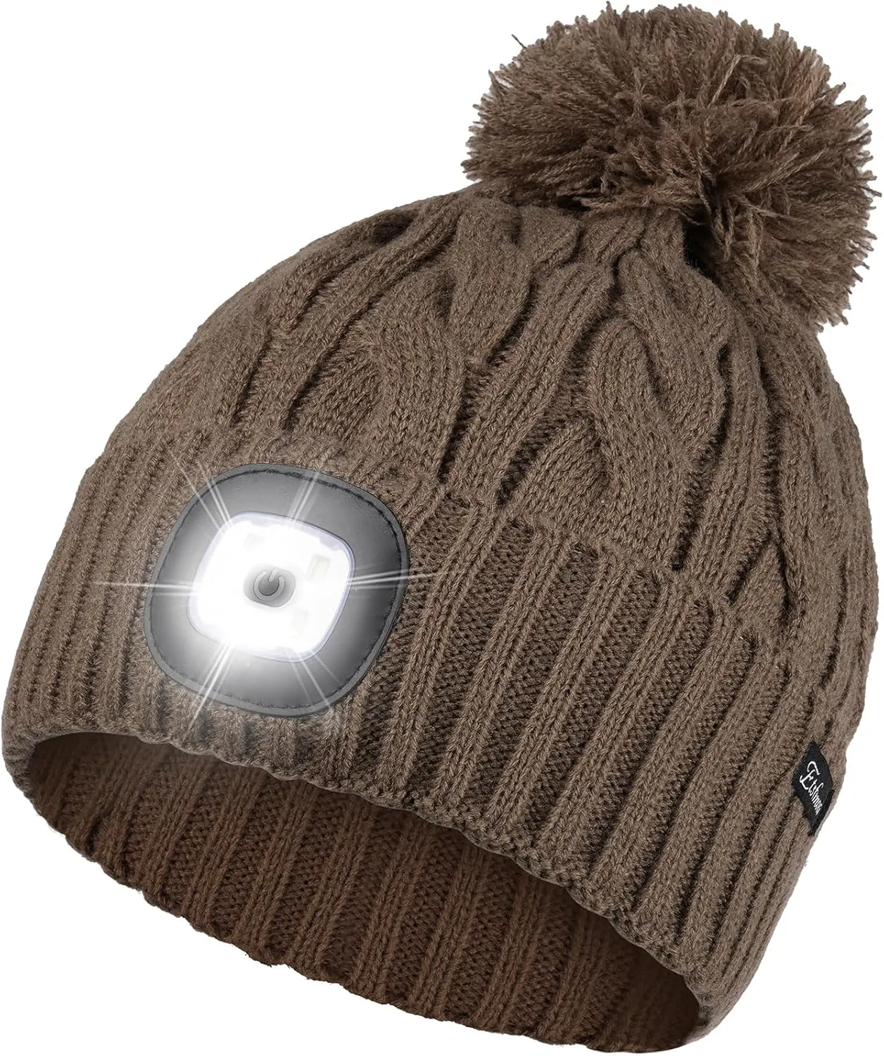 Etsfmoa Unisex Winter Beanie with The Light,Gifts for Men and Women,USB Rechargeable Headlamp Hat