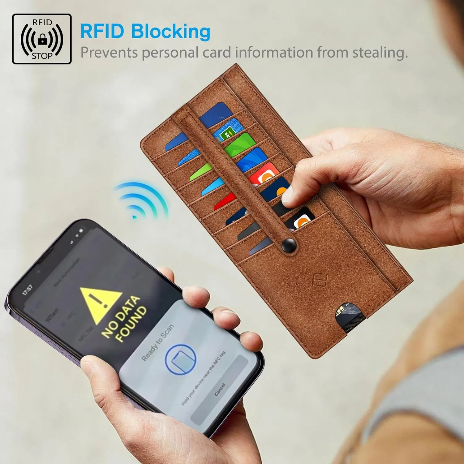 Fintie Slim Credit Card Wallet Holder Change Pouch, RFID Blocking Business Cards Cases with Zipper Pocket for Cash, Coin, Receipt