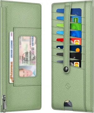 Fintie Slim Credit Card Wallet Holder Change Pouch, RFID Blocking Business Cards Cases with Zipper Pocket for Cash, Coin, Receipt
