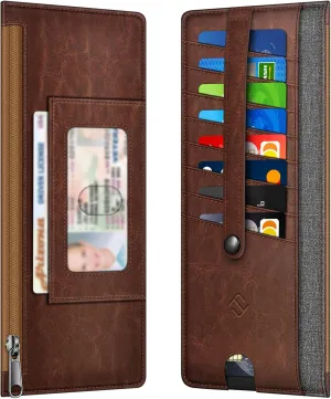 Fintie Slim Credit Card Wallet Holder Change Pouch, RFID Blocking Business Cards Cases with Zipper Pocket for Cash, Coin, Receipt
