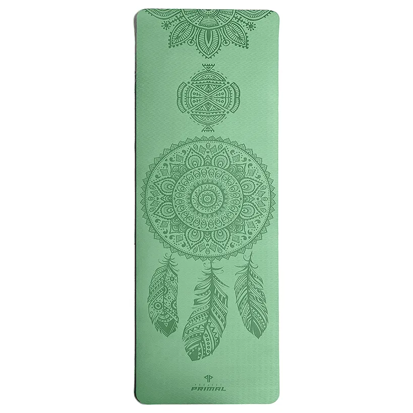 Green Dream Catcher Yoga Mat
