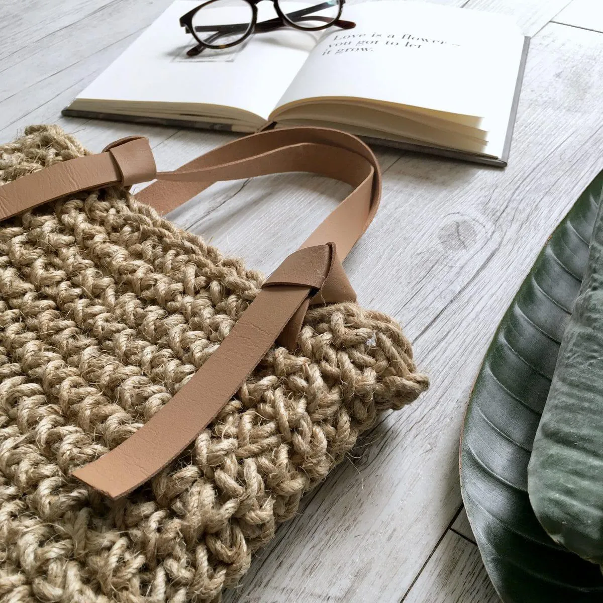 Handmade Natural Fibre Vegan Minimalist Carry Bag VI