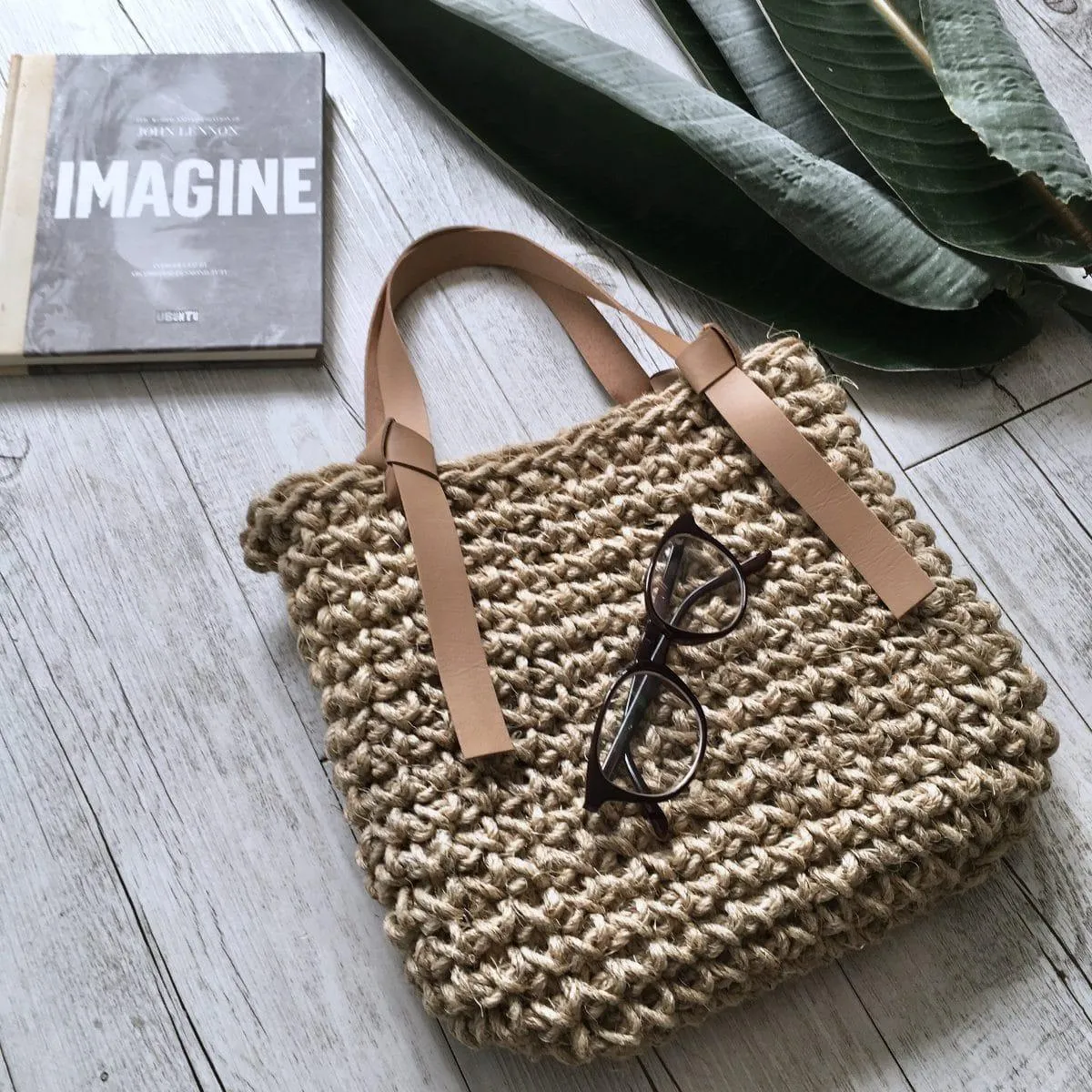 Handmade Natural Fibre Vegan Minimalist Carry Bag VI