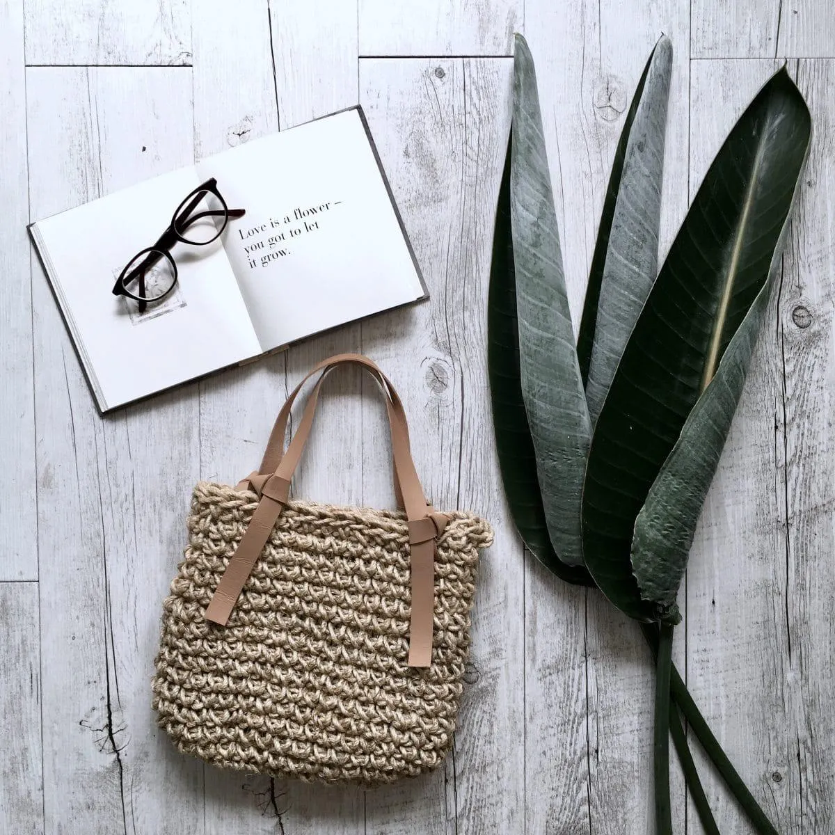 Handmade Natural Fibre Vegan Minimalist Carry Bag VI