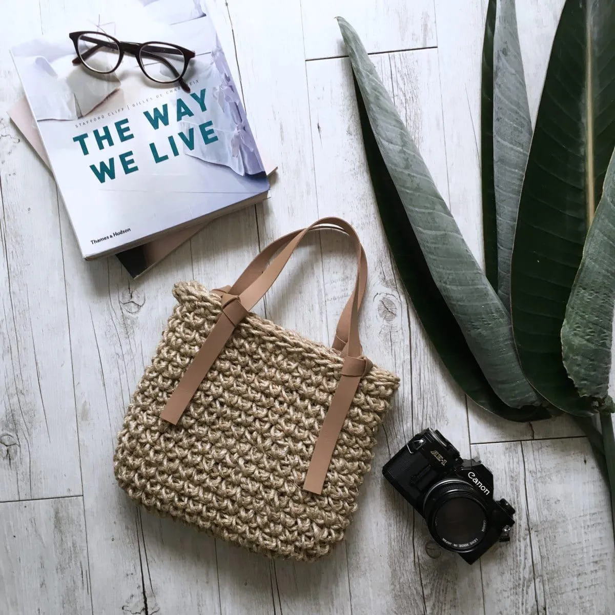Handmade Natural Fibre Vegan Minimalist Carry Bag VI