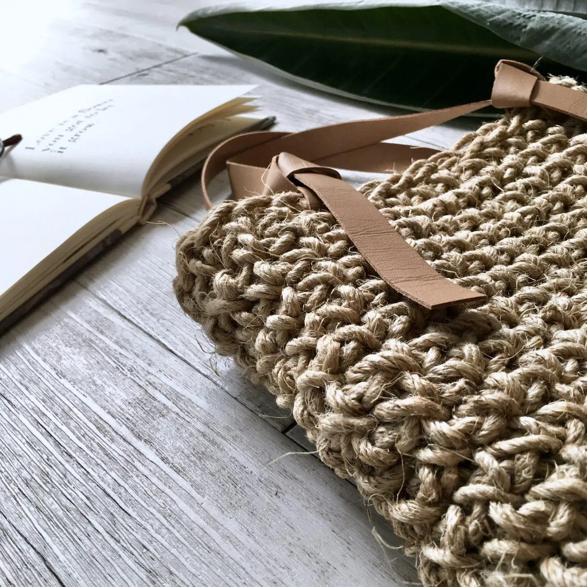 Handmade Natural Fibre Vegan Minimalist Carry Bag VI