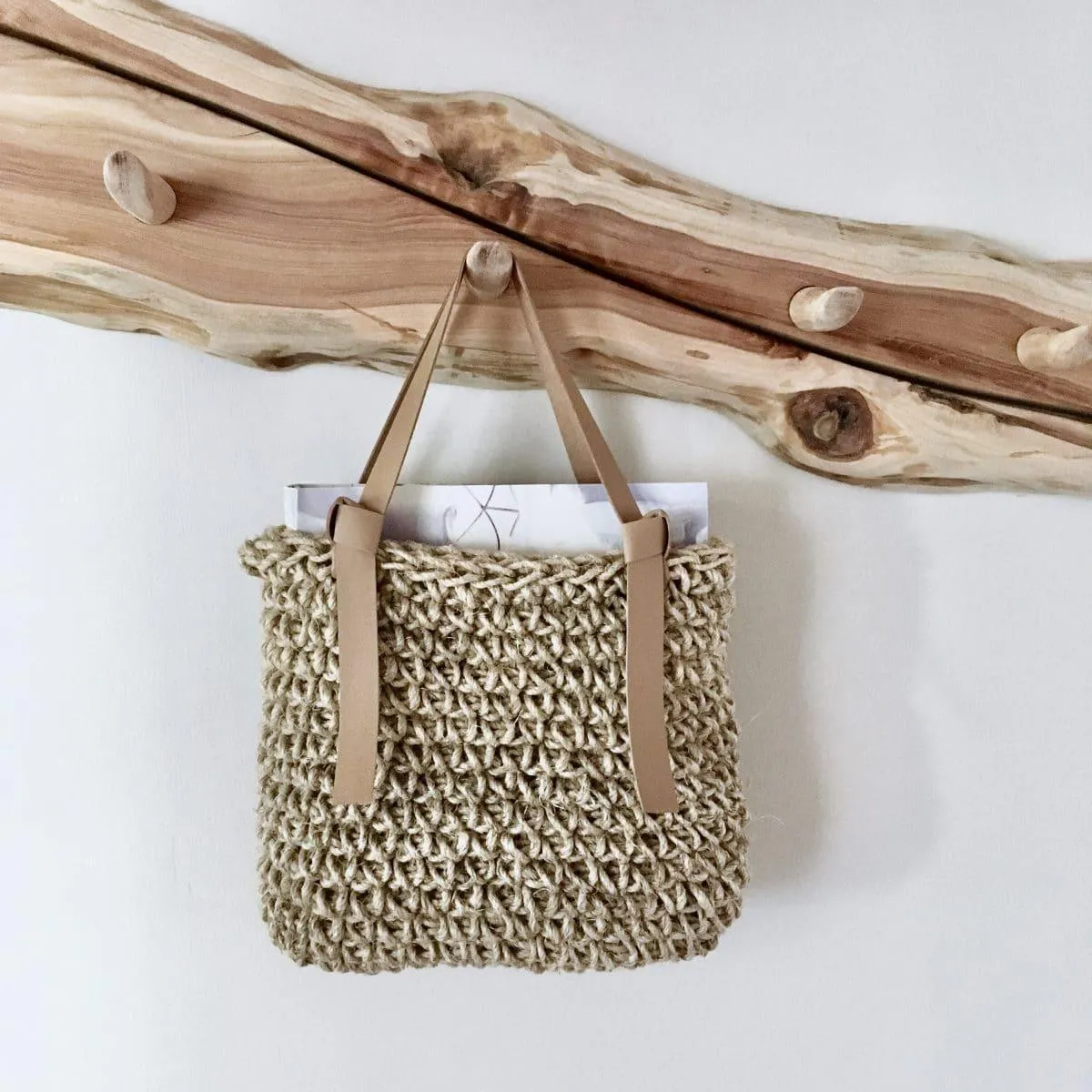 Handmade Natural Fibre Vegan Minimalist Carry Bag VI