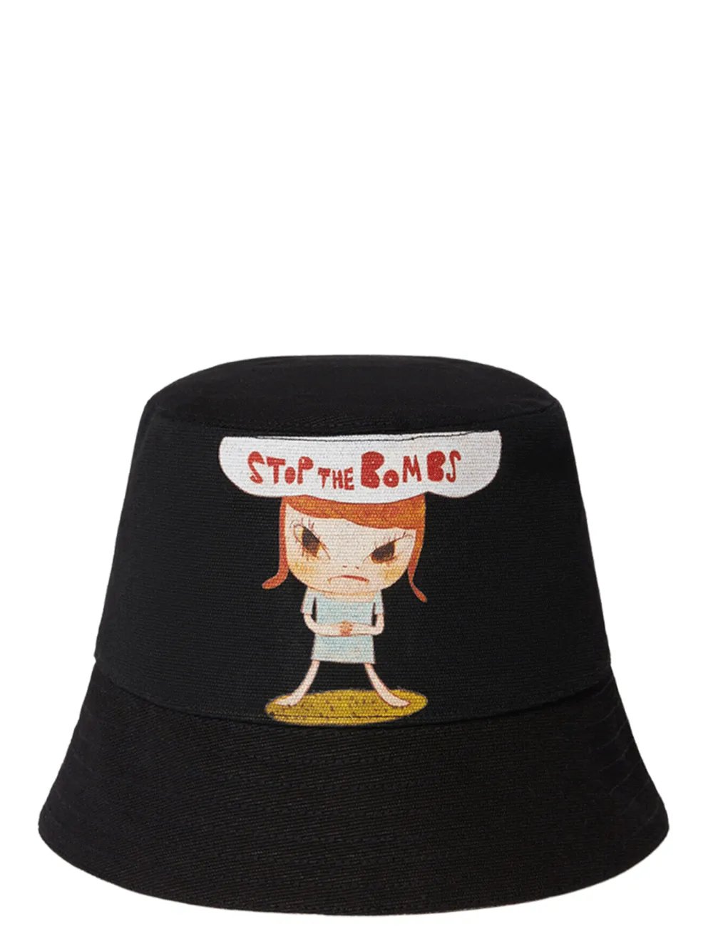 Hat Printed Eco Cotton Canv Black