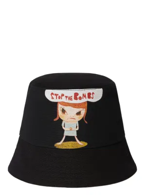 Hat Printed Eco Cotton Canv Black