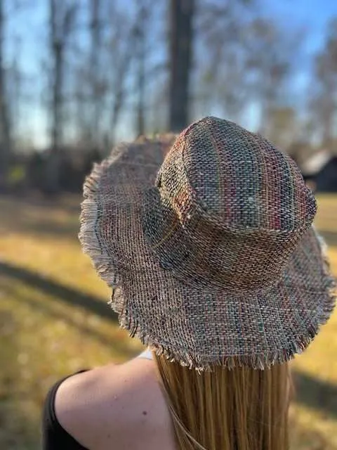 Hemp Hat - Ansley Stripe Sun Hat by Asatre
