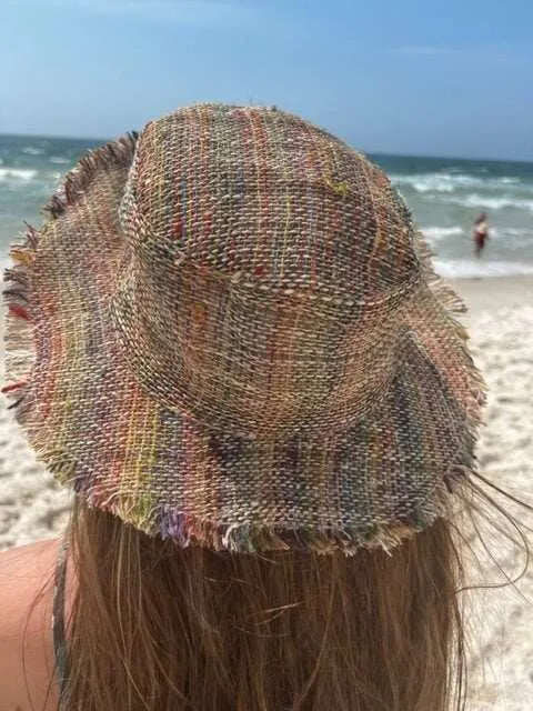 Hemp Hat - Ansley Stripe Sun Hat by Asatre