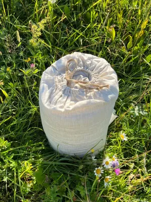 HEMP Sleeping Bag Hemp Fabric filled Organic Hemp Fiber Filler Hand Made non-dyed, unbleached eco friendly sleep bag