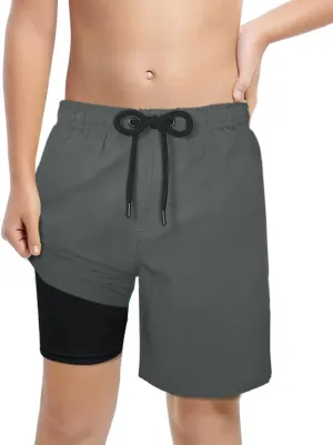 LUCOWEE Boys Swim Trunks Soft Boxers Lined no Chafe Swimsuit Bathing Shorts Sandless Quick Dry UPF 50  Functional Drawstring