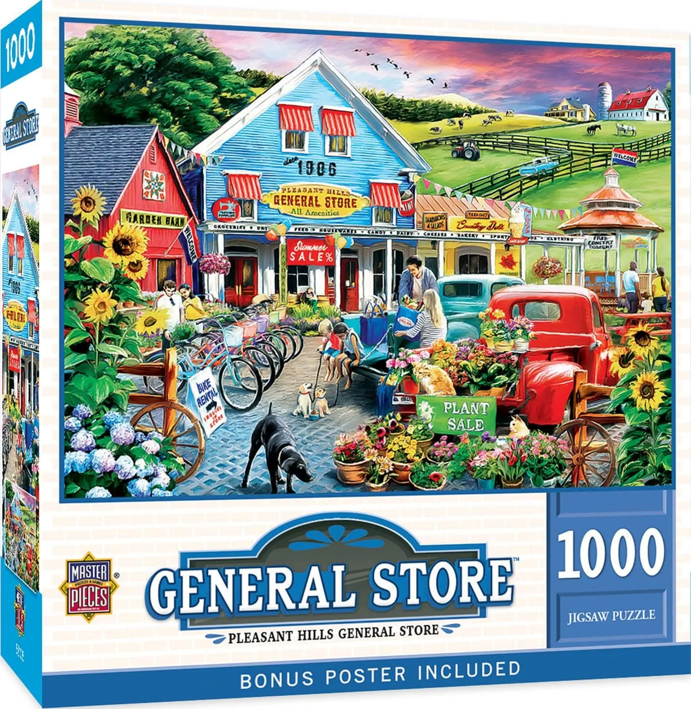 MasterPieces 1000 Piece Jigsaw Puzzle for Adults, Family, Or Youth - Pleasant Hills General Store - 19.25"x26.75"
