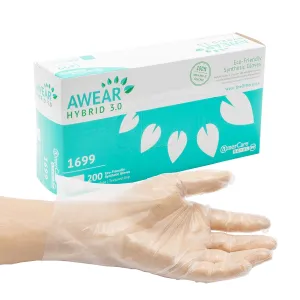 Medium Powder-Free Awear Eco-Friendly Hybrid 3.0 Gloves, Case of 1,000