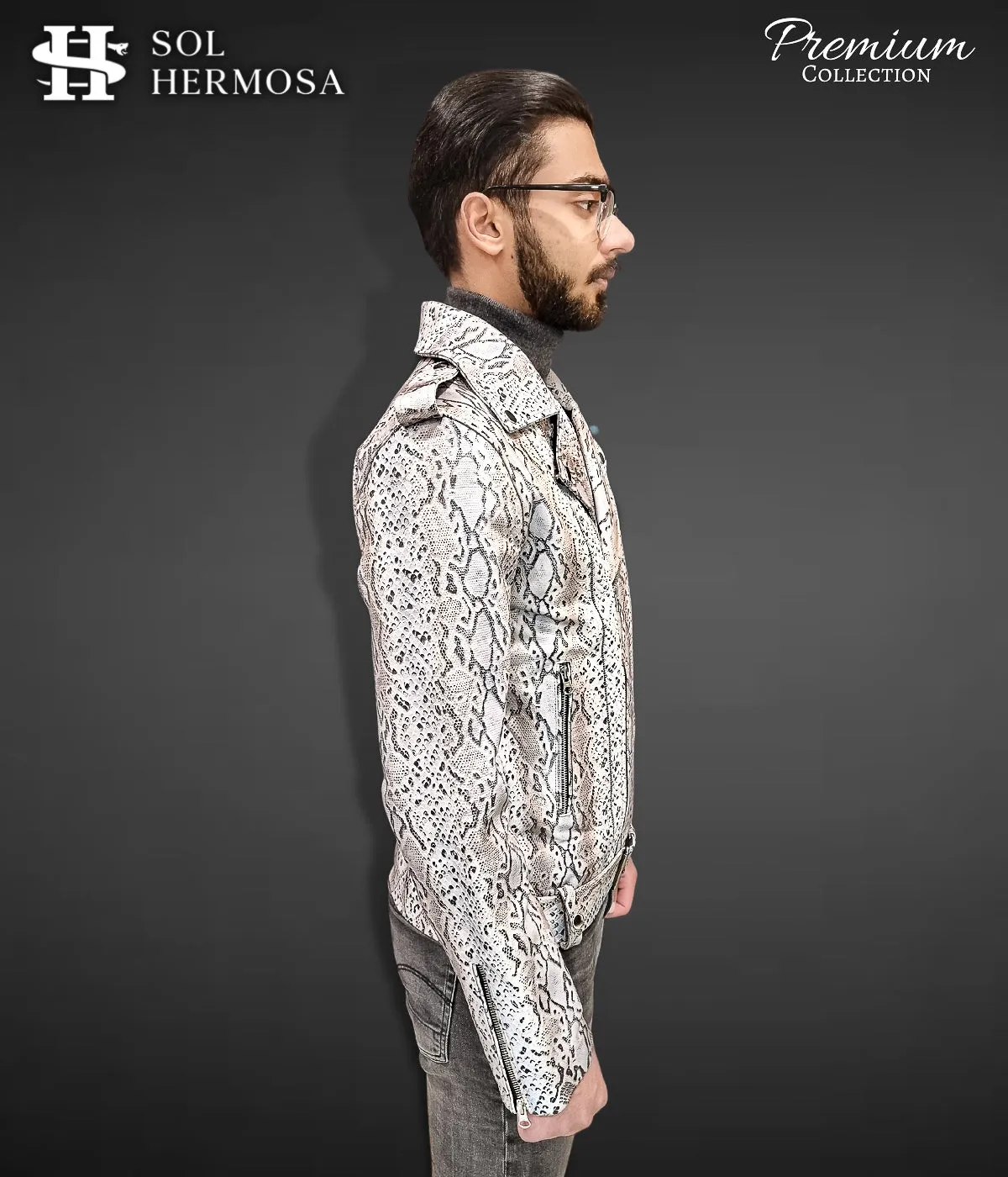 Men's Snake Leather Jacket - Hermes