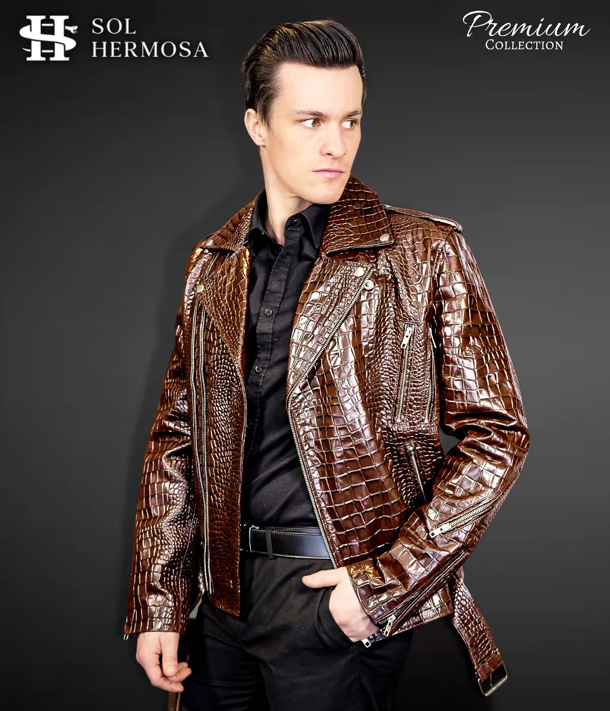 Men's Snake Leather Jacket - Hermes