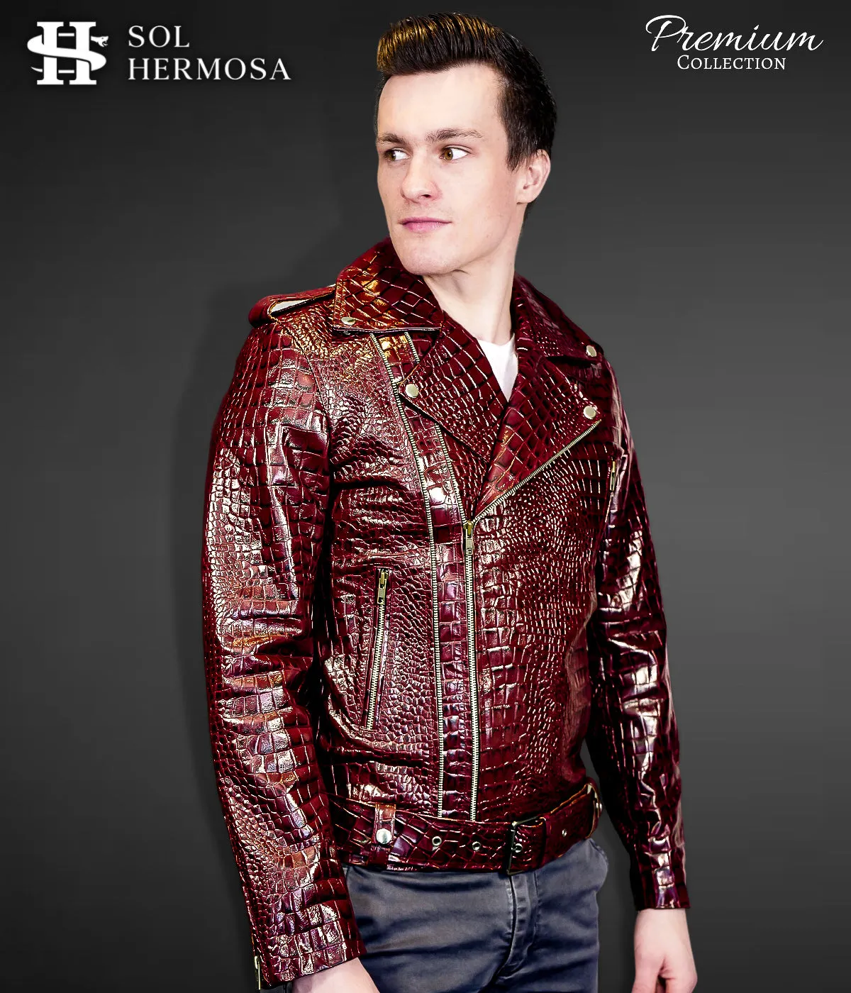 Men's Snake Leather Jacket - Hermes