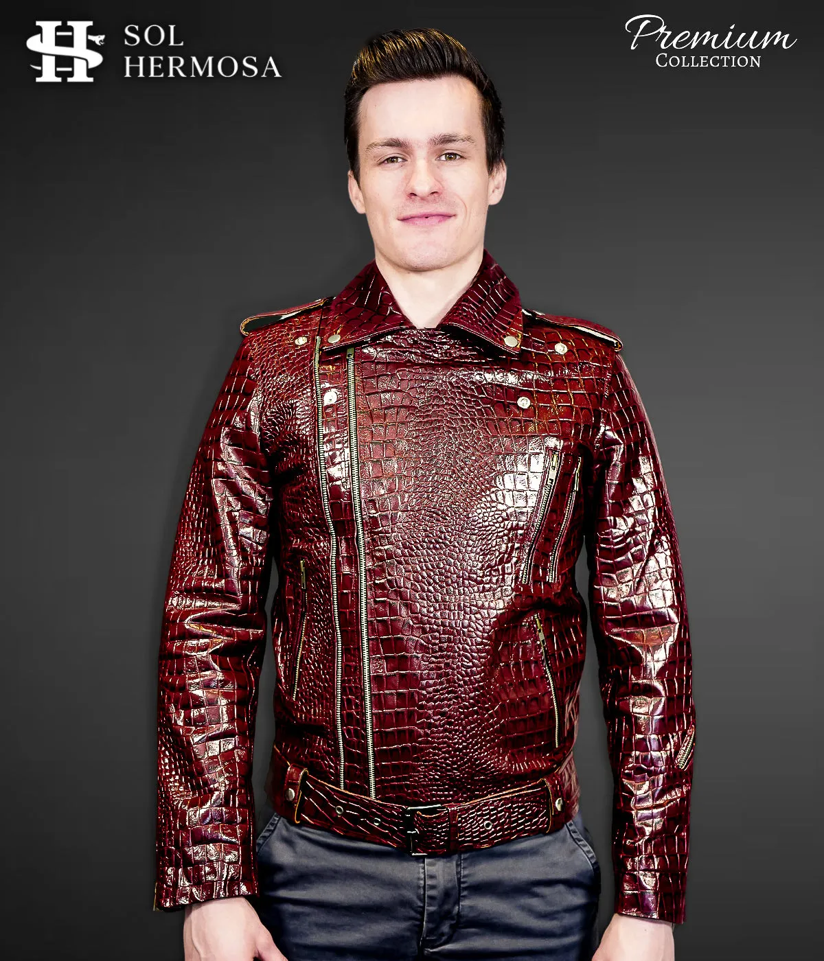 Men's Snake Leather Jacket - Hermes