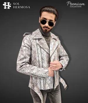 Men's Snake Leather Jacket - Hermes