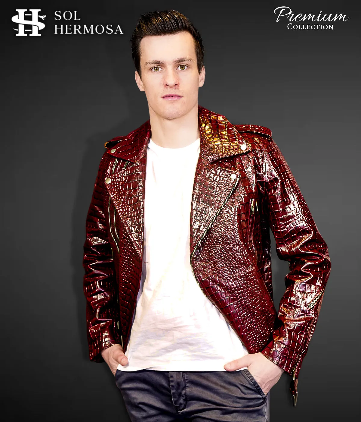 Men's Snake Leather Jacket - Hermes