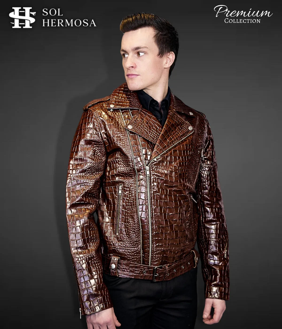 Men's Snake Leather Jacket - Hermes