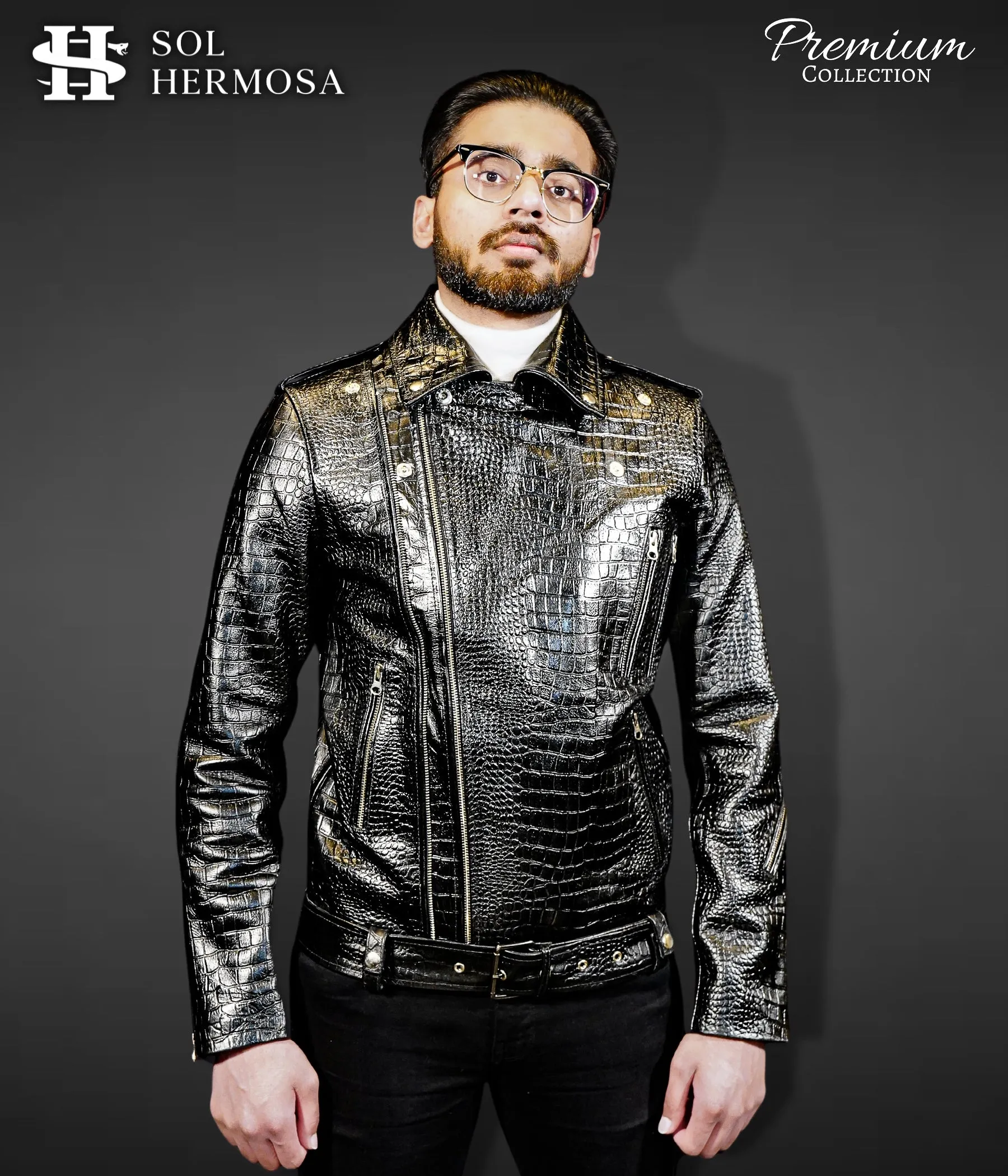 Men's Snake Leather Jacket - Hermes