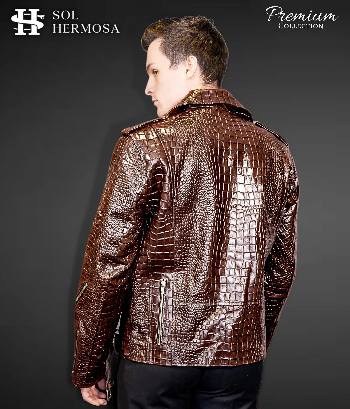 Men's Snake Leather Jacket - Hermes