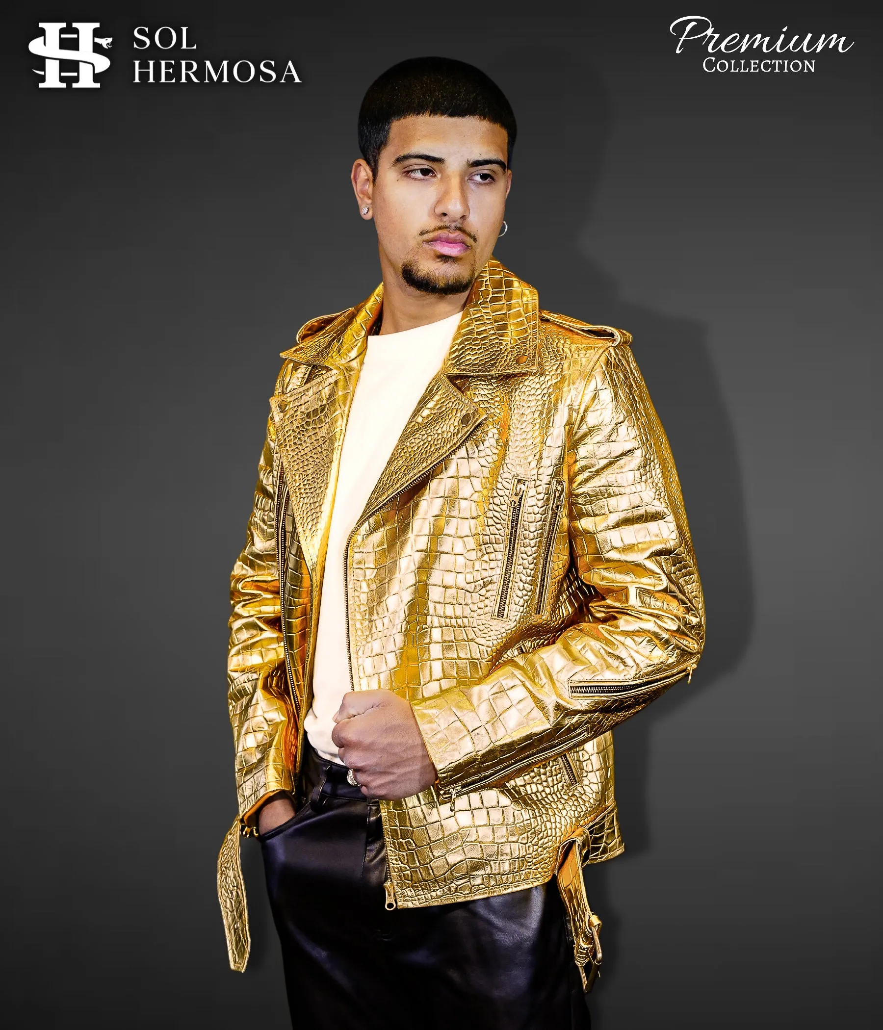 Men's Snake Leather Jacket - Hermes