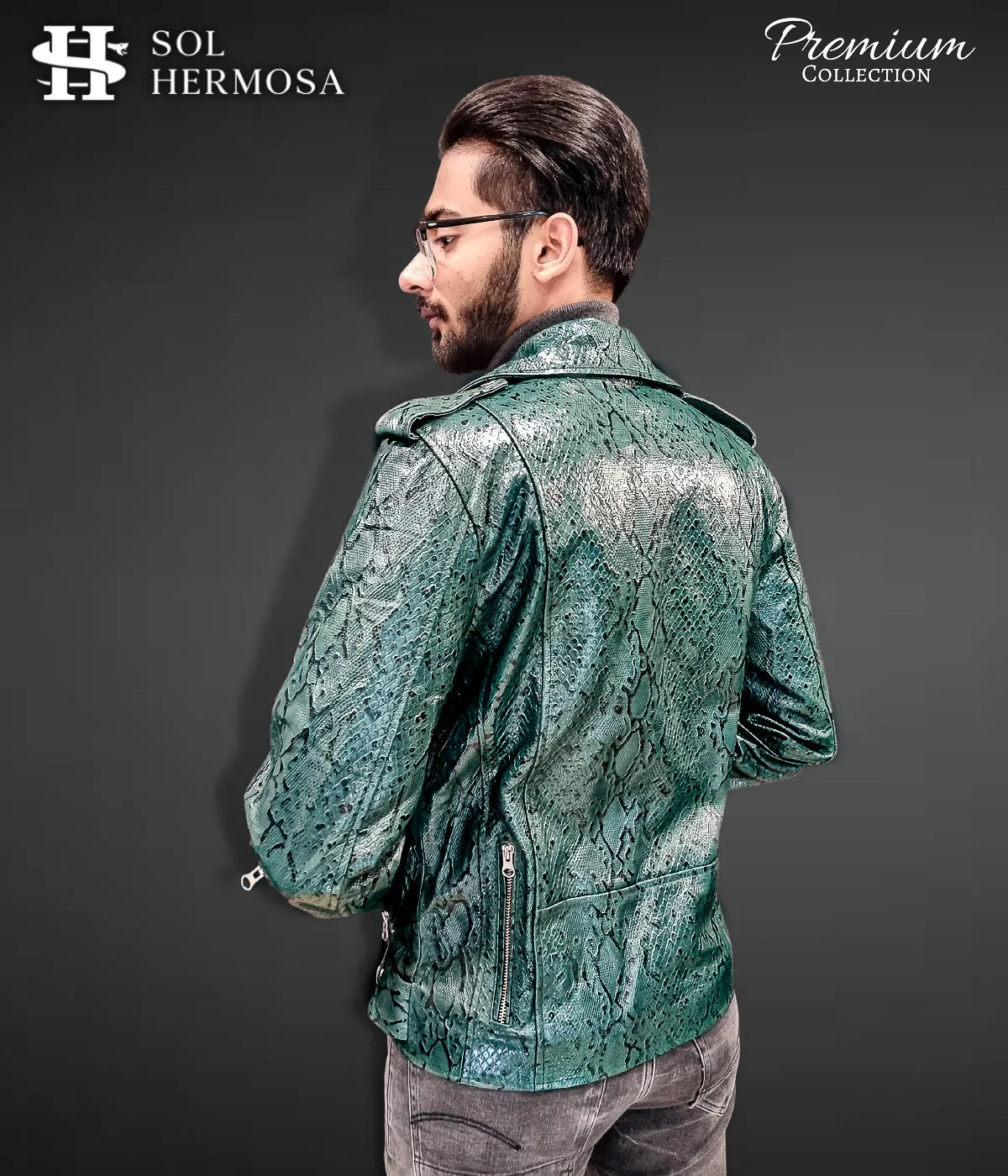 Men's Snake Leather Jacket - Hermes