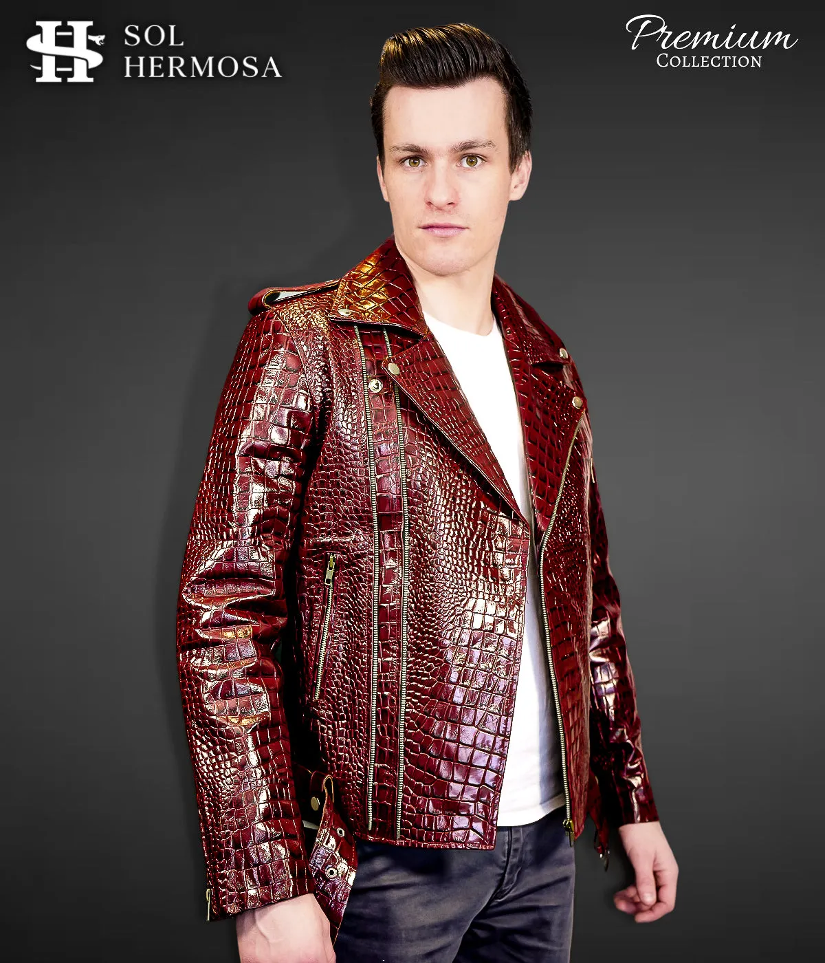 Men's Snake Leather Jacket - Hermes