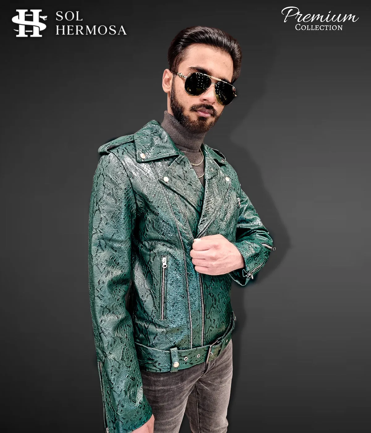 Men's Snake Leather Jacket - Hermes