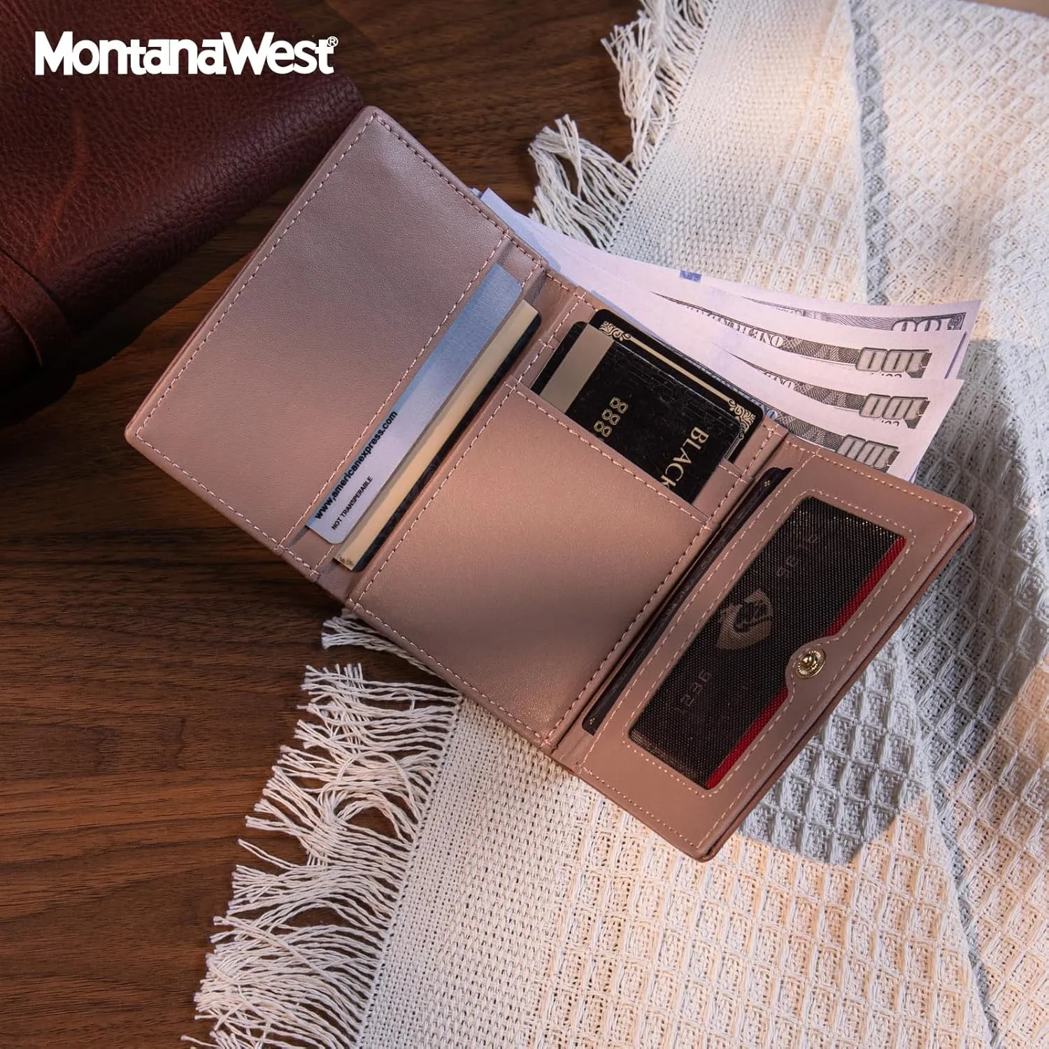 Montana West Small Women Wallet Womens Slim Wallet RFID Blocking Wallet Minimalist Wallet for Women 2024 with ID Window